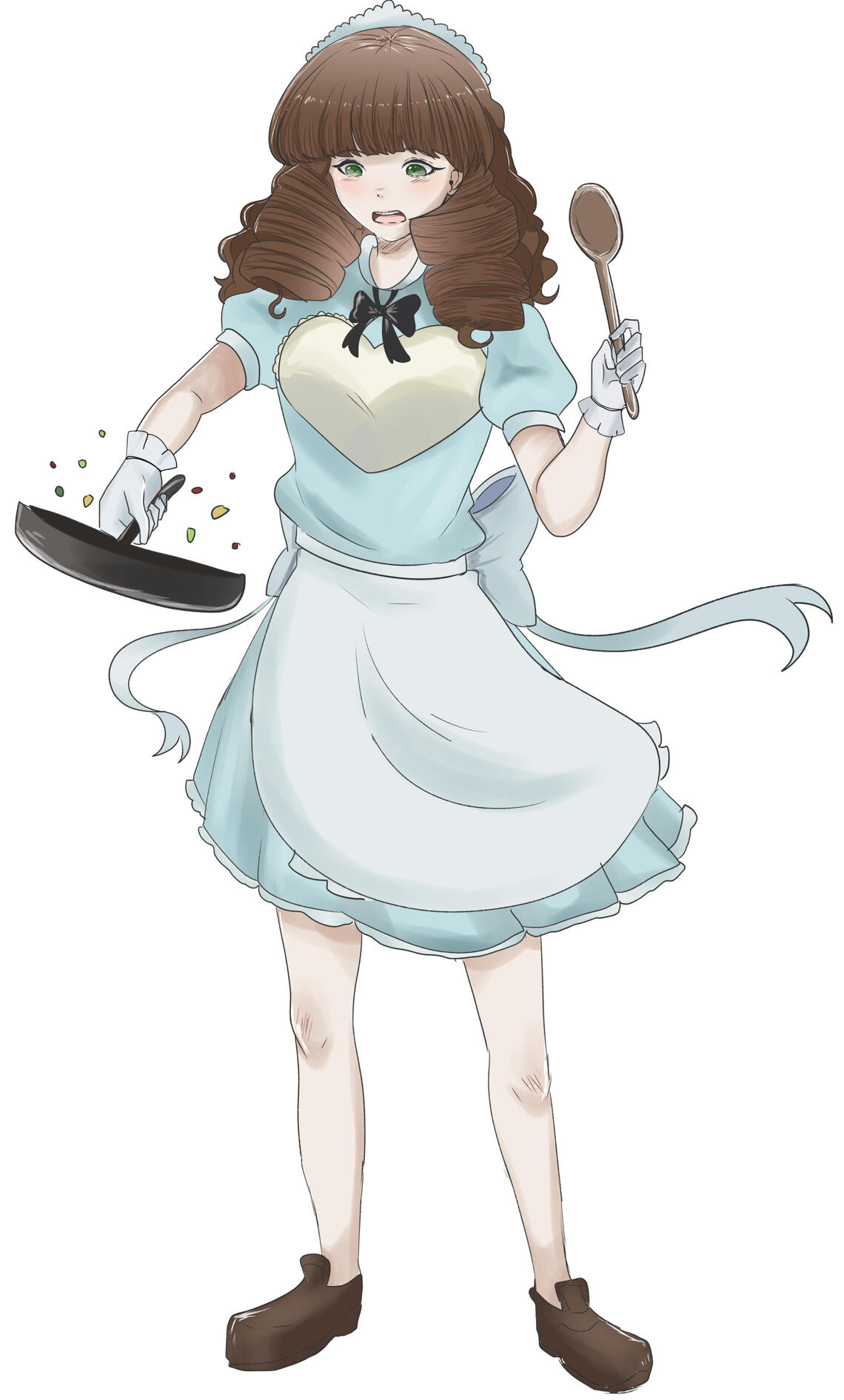 The process of drawing Cat Bread was initially I wanted to create a character that could be a little side kick just like Jiji in Kiki's Delivery Service so I wanted to make a small cute cat that seems very appealing and makes you hungry, so I added bread a